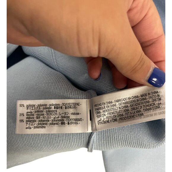 Zara Womens Blazer Jacket Size M Blue Trim Knit Sweater cardigan 4192/051 NWT - Picture 11 of 16